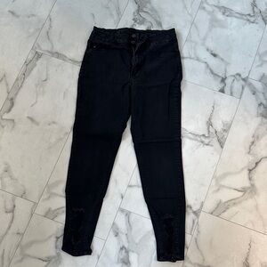 High-Rise Black Skinny Jeans for Women — Stretch Denim